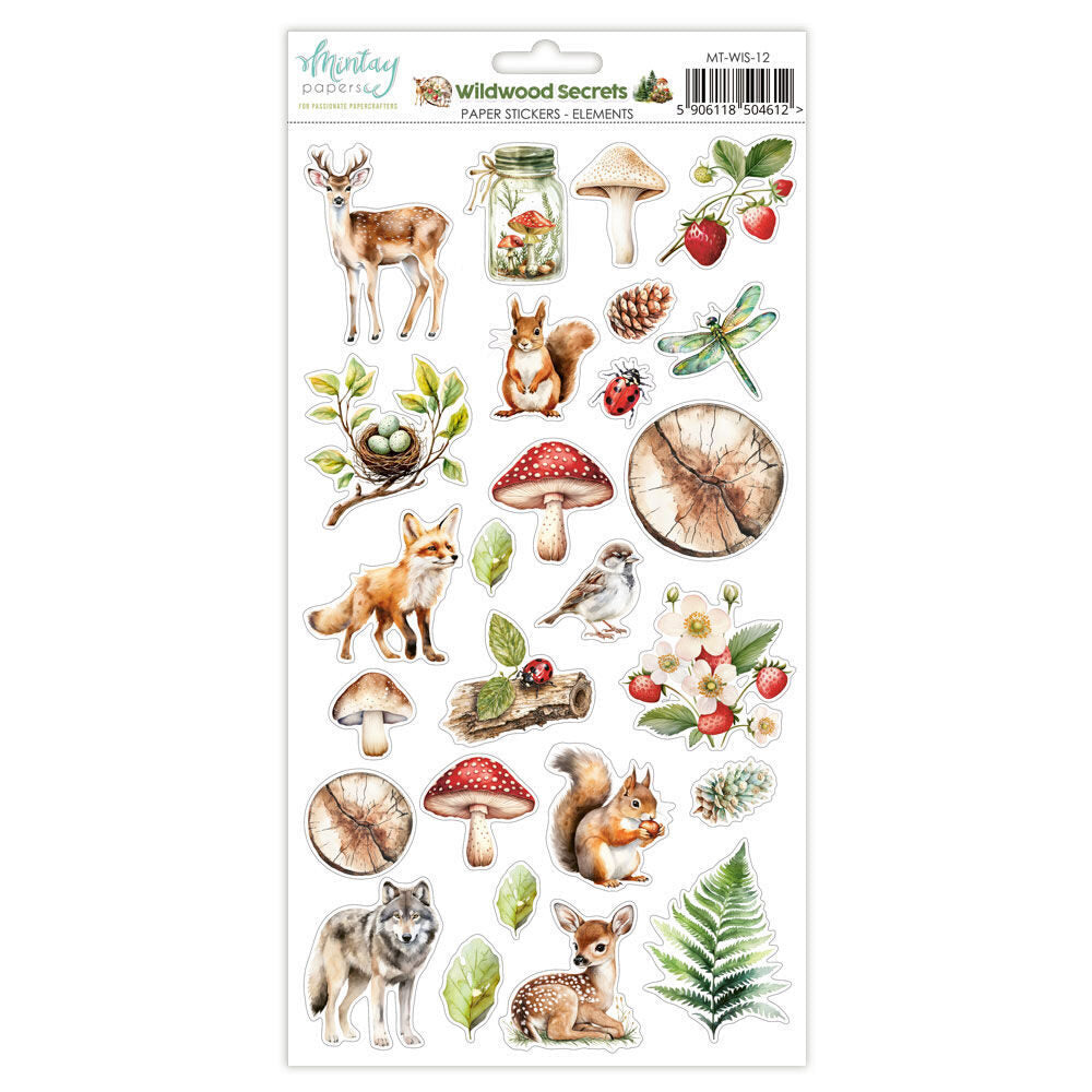 Mintay Paper Element Stickers - Wildwood Secrets