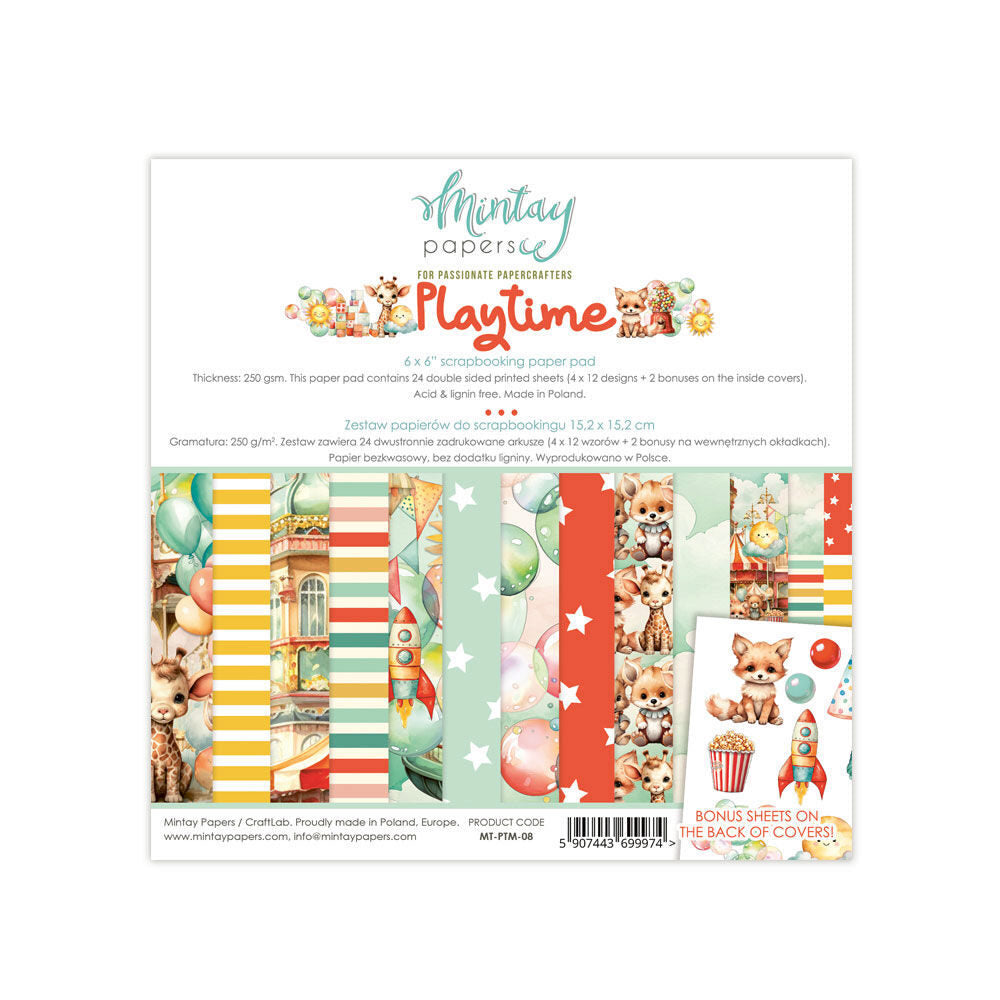 Mintay Paper Pad 6x6 - Playtime