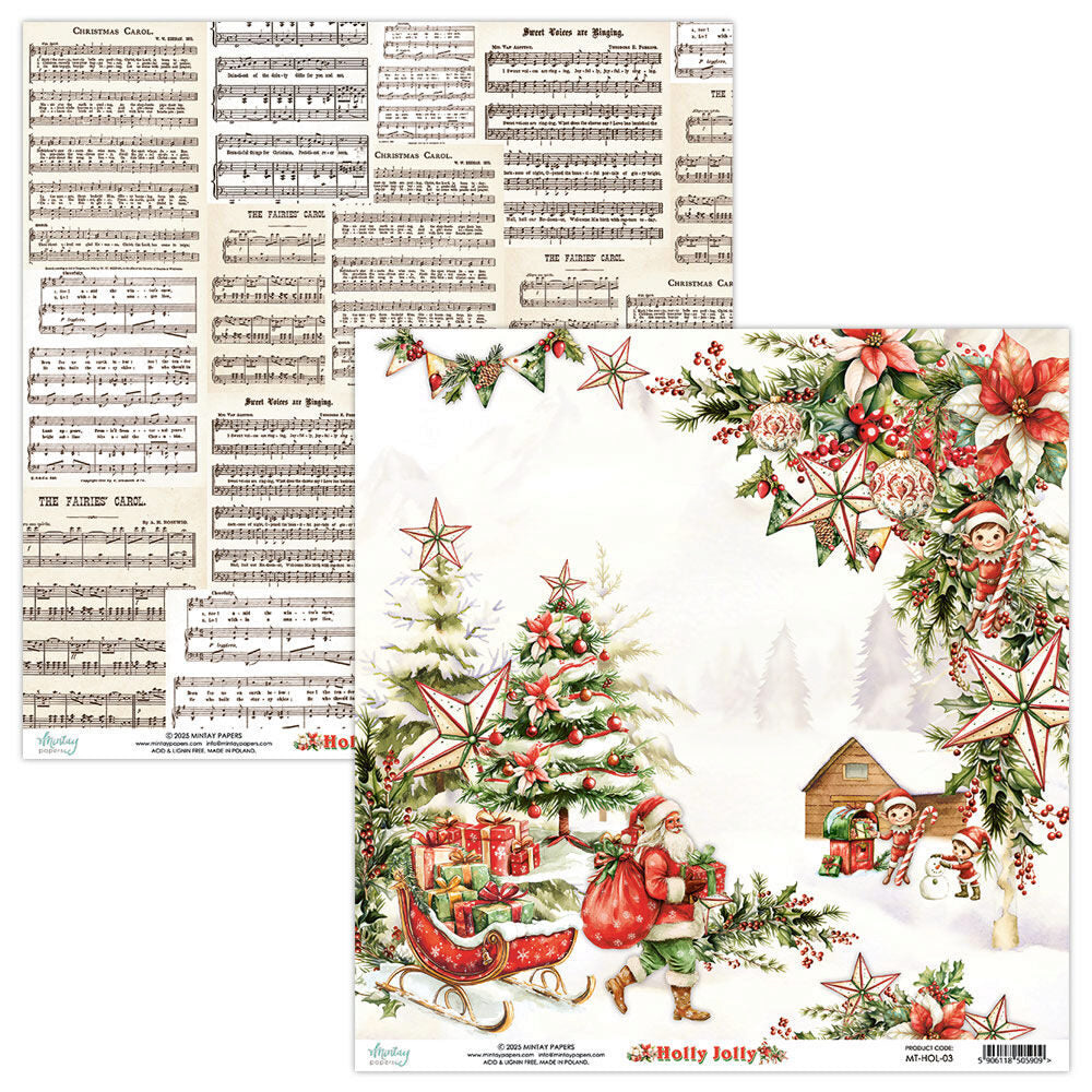 Mintay Holly Jolly 12x12 Paper - MT-HOL-03