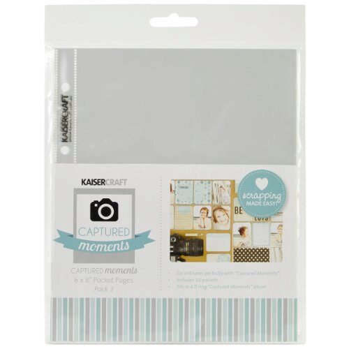 Kaisercraft 6x8" D Ring Album Pocket Pages - Pack 3