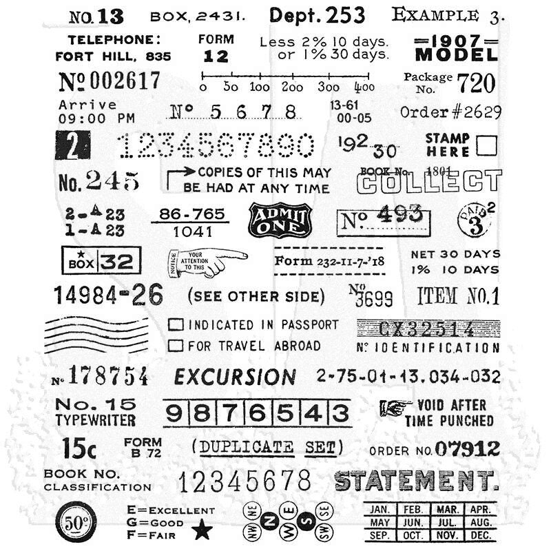Tim Holtz Cling Mounted Stamps - Tidbits