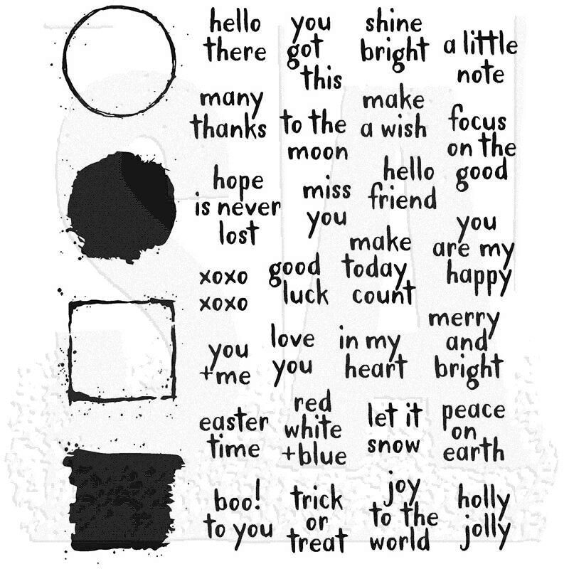 Tim Holtz Cling Mounted Stamps - Note Quotes